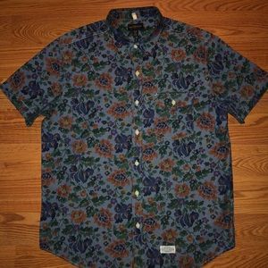 Short Sleeve Floral Button Down